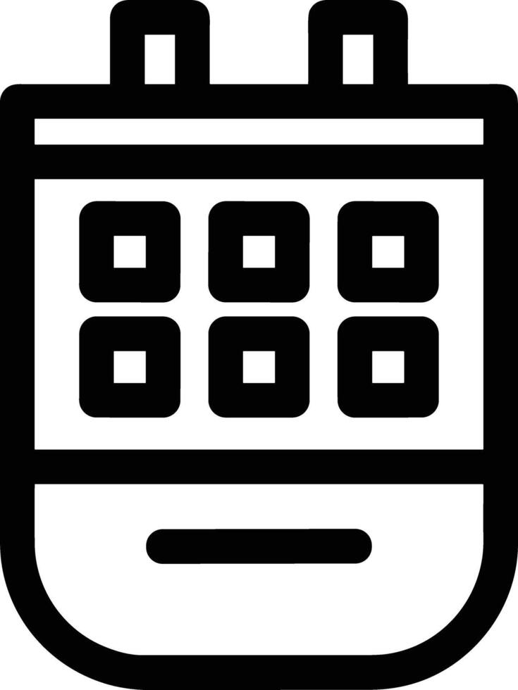 Calendar icon symbol image for schedule or appointment vector