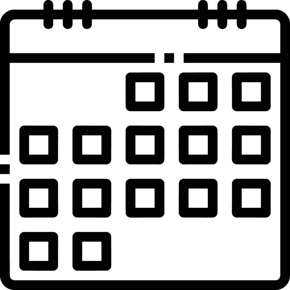 Calendar icon symbol image for schedule or appointment vector