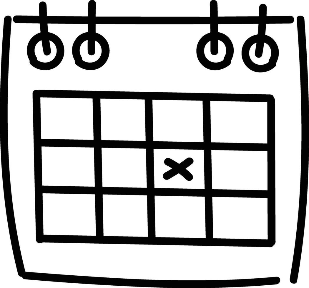 Calendar icon symbol image for schedule or appointment vector