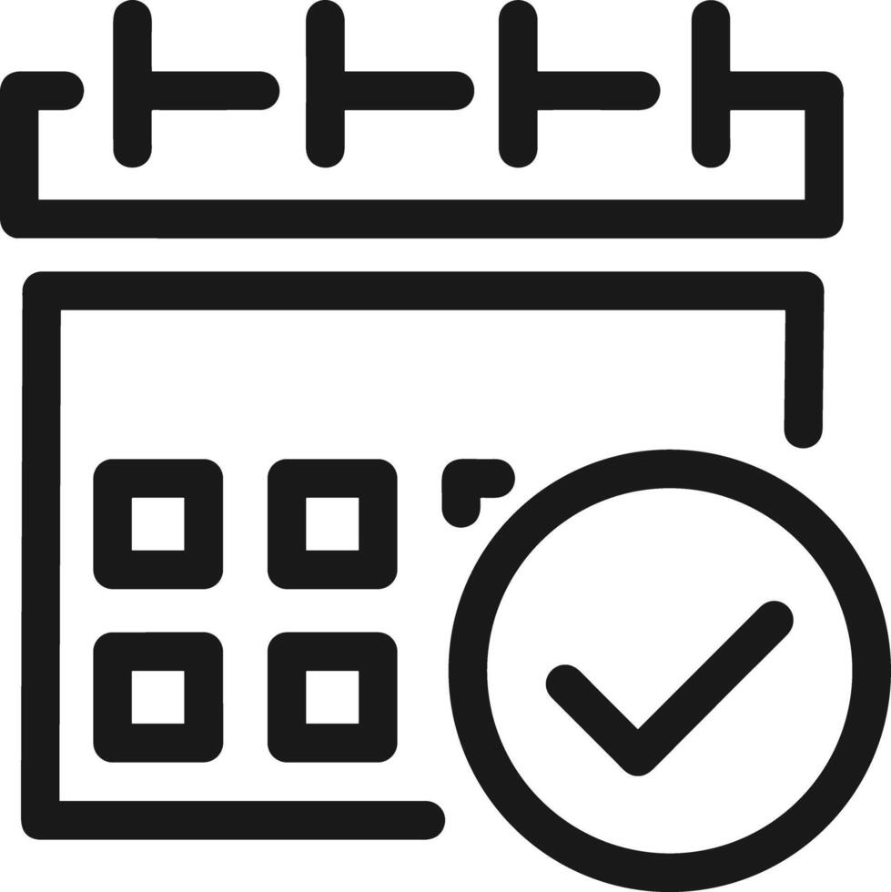 Calendar icon symbol image for schedule or appointment vector