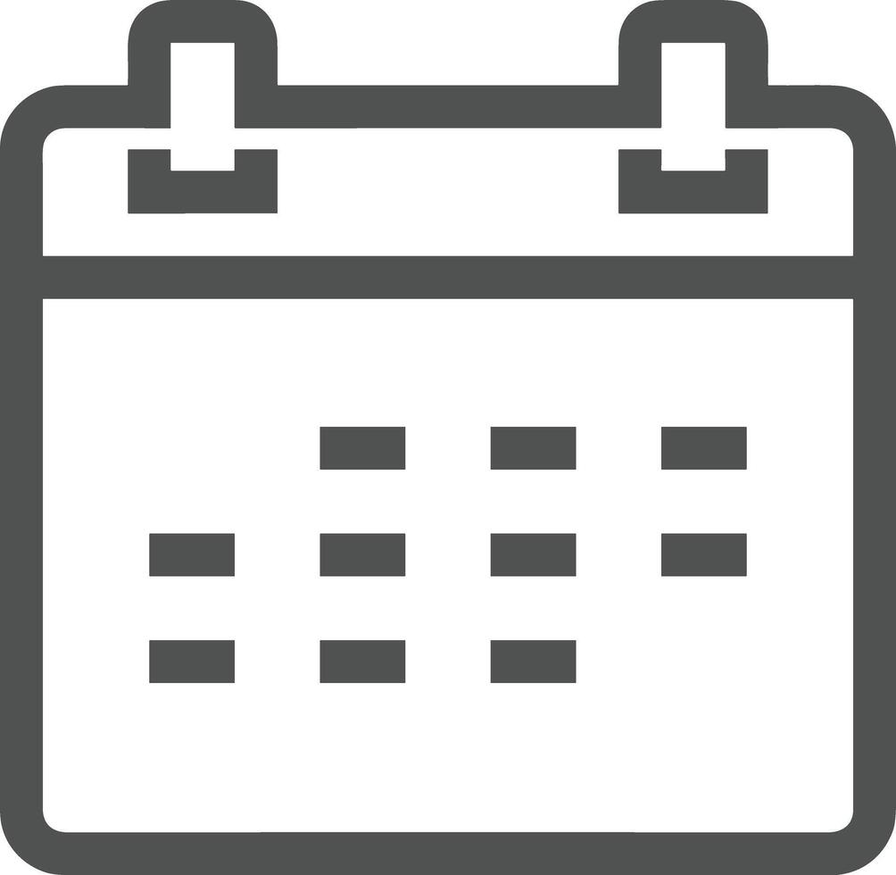 Calendar icon symbol image for schedule or appointment vector