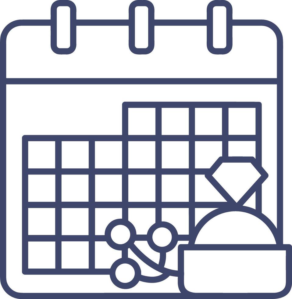 Calendar icon symbol image for schedule or appointment vector