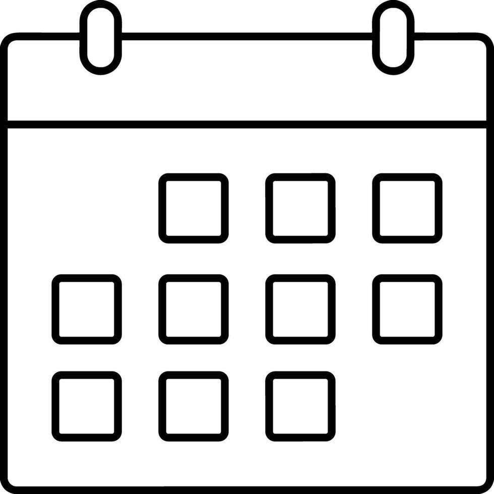 Calendar icon symbol image for schedule or appointment vector