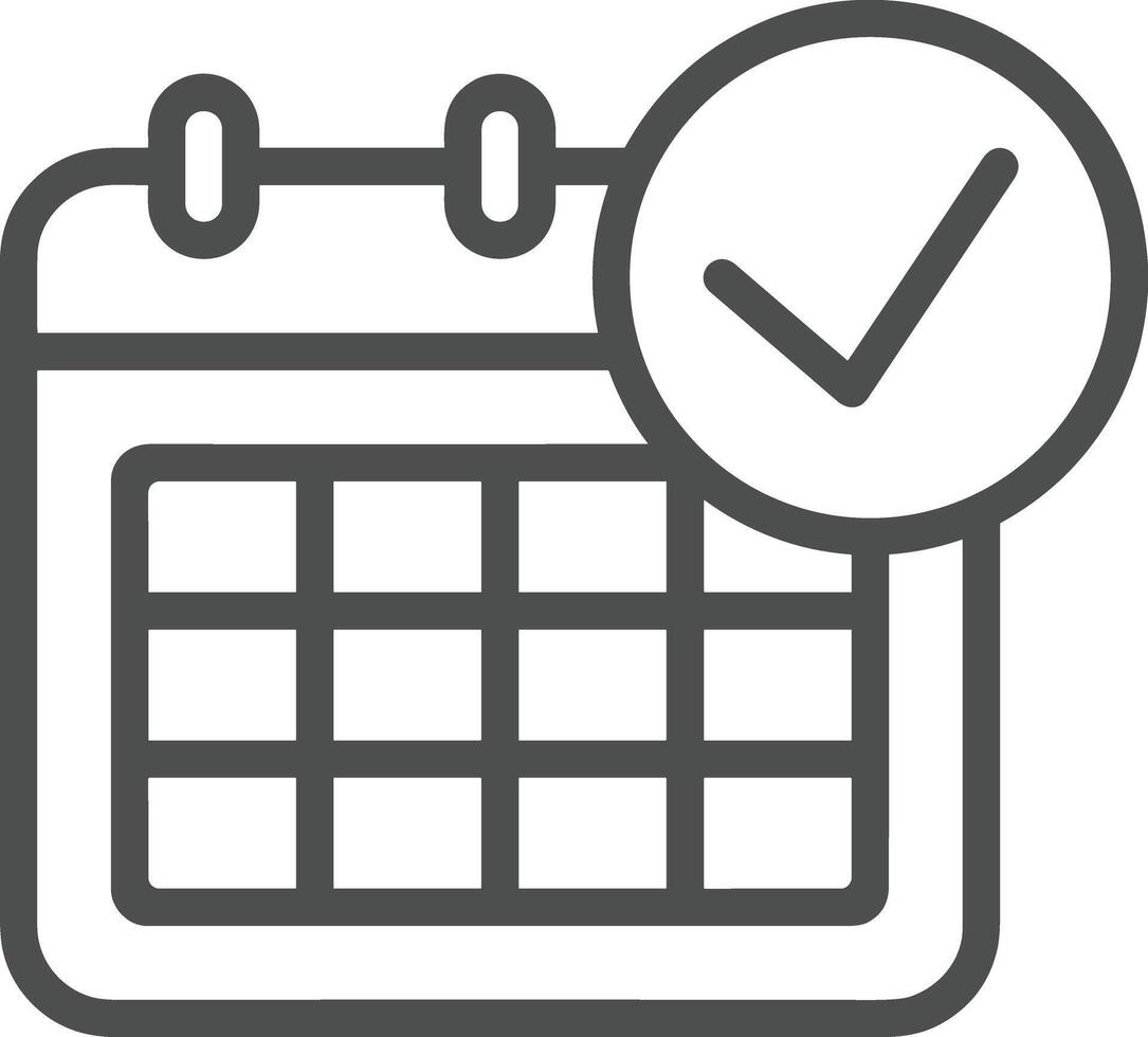 Calendar icon symbol image for schedule or appointment vector