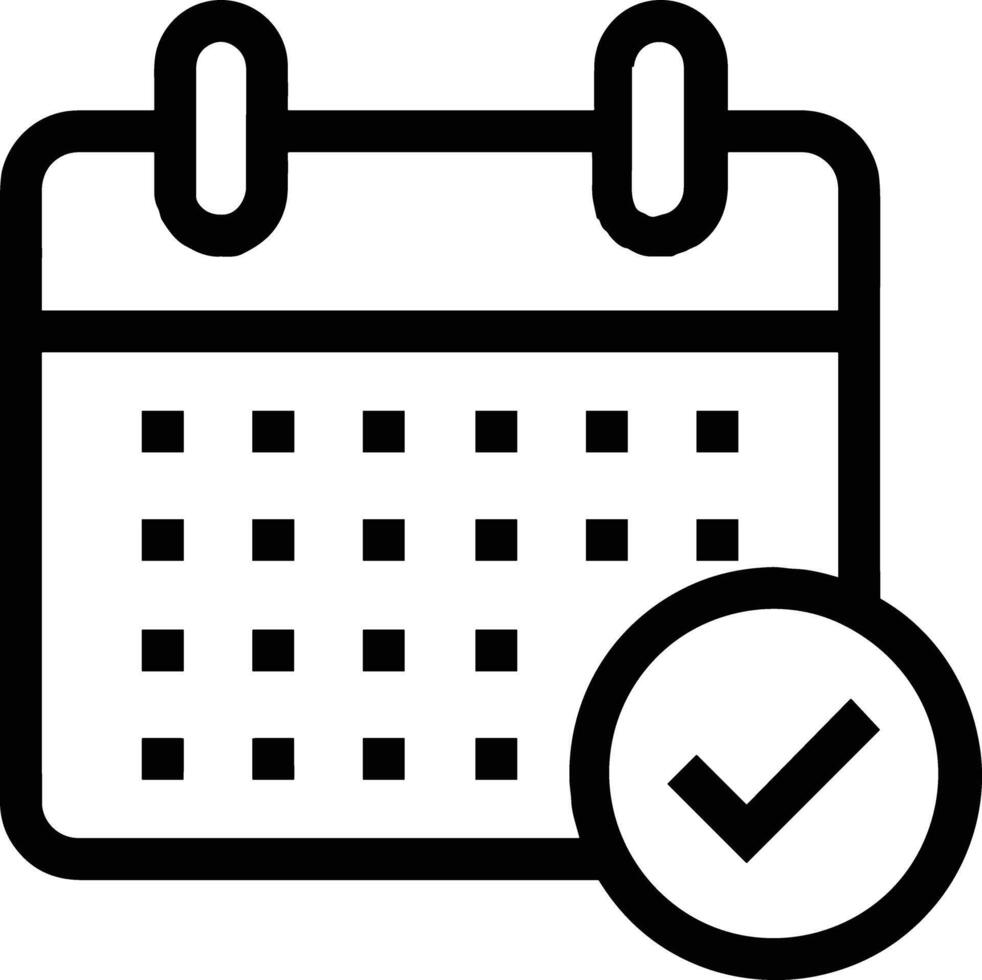 Calendar icon symbol image for schedule or appointment vector