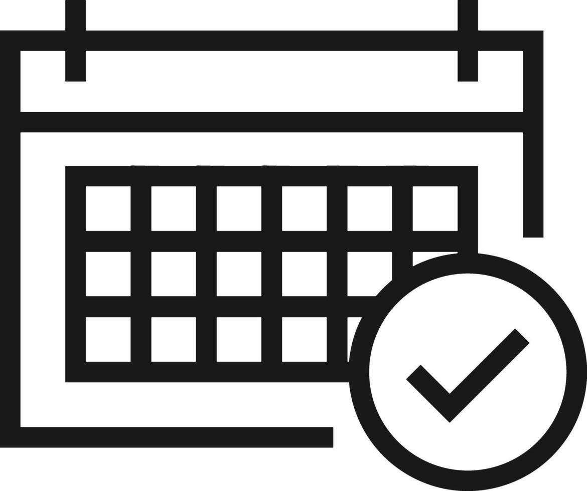 Calendar icon symbol image for schedule or appointment vector