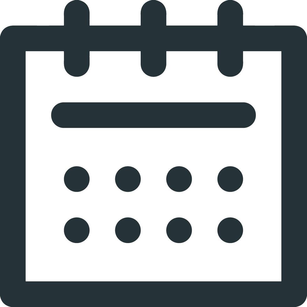 Calendar icon symbol image for schedule or appointment vector