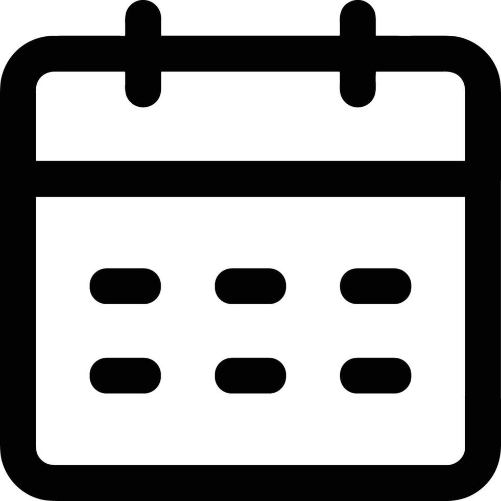 Calendar icon symbol image for schedule or appointment vector