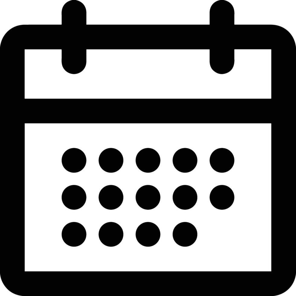 Calendar icon symbol image for schedule or appointment vector