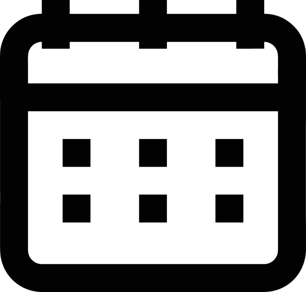 Calendar icon symbol image for schedule or appointment vector