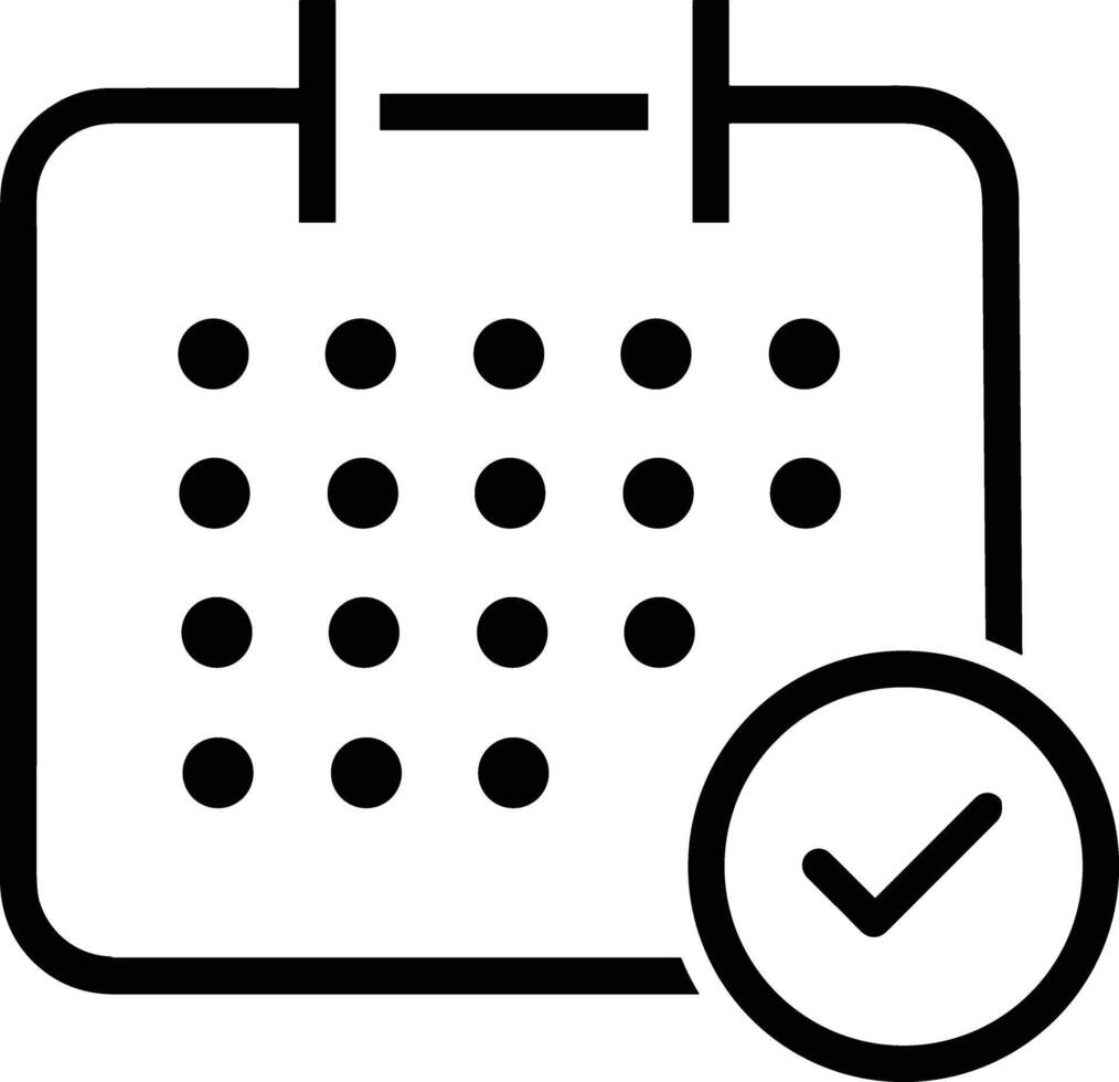 Calendar icon symbol image for schedule or appointment vector