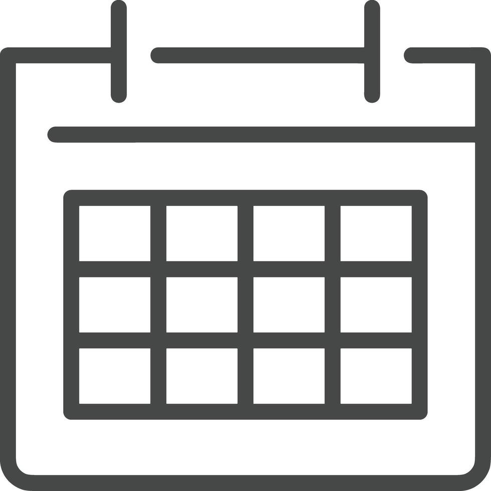 Calendar icon symbol image for schedule or appointment vector