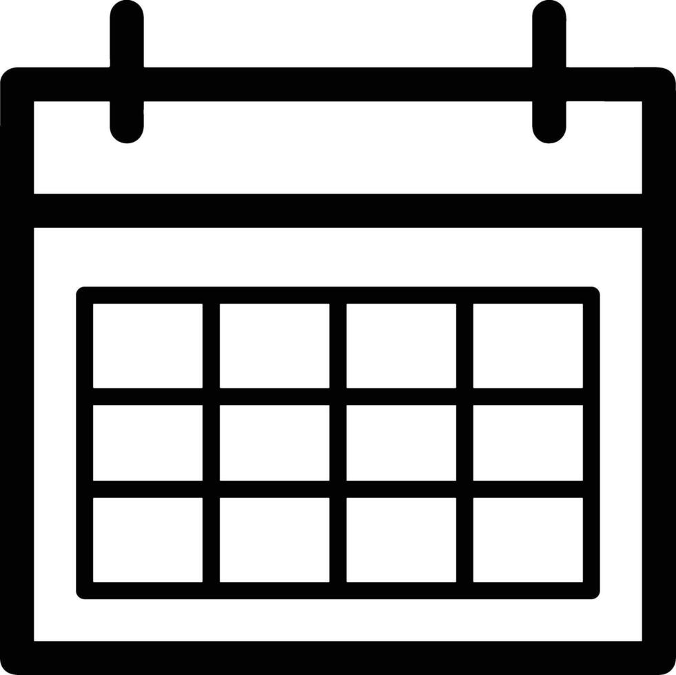 Calendar icon symbol image for schedule or appointment vector