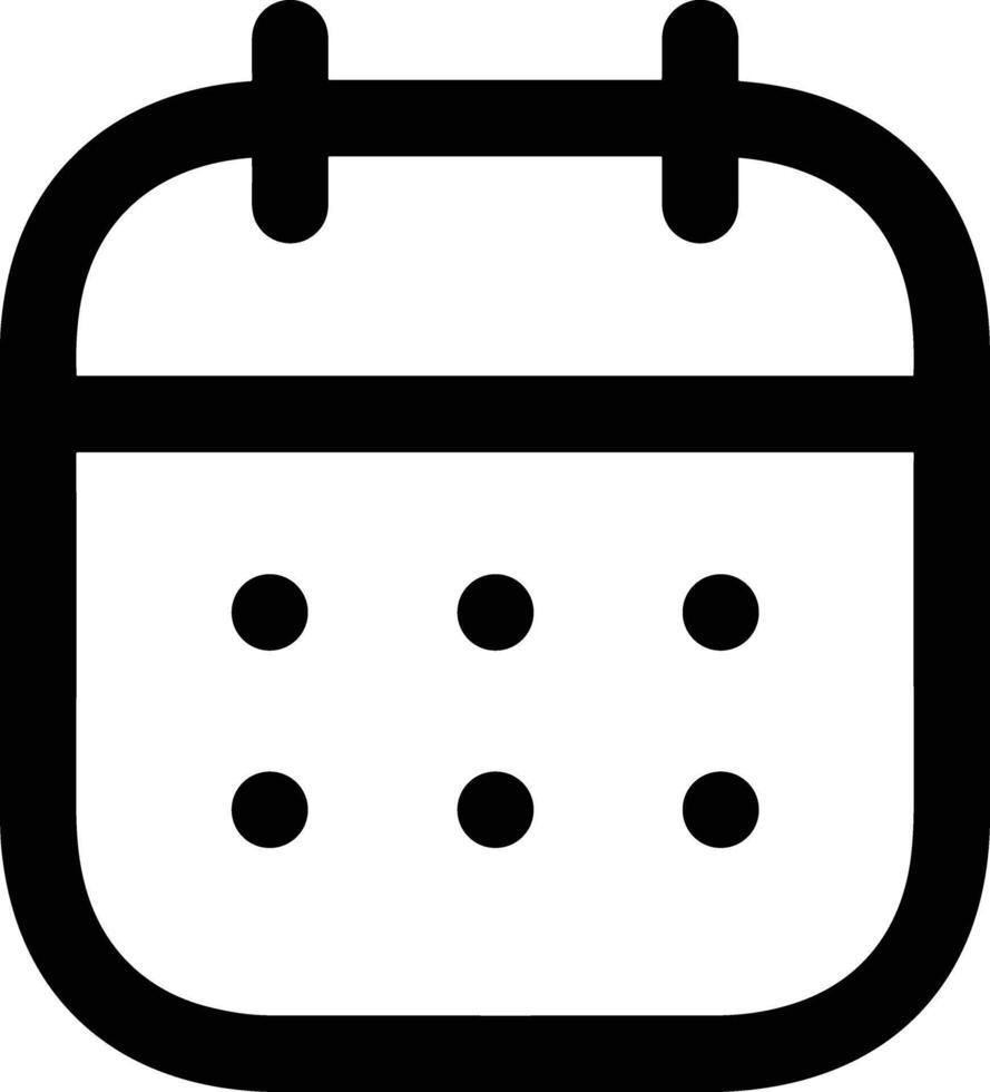 Calendar icon symbol image for schedule or appointment vector