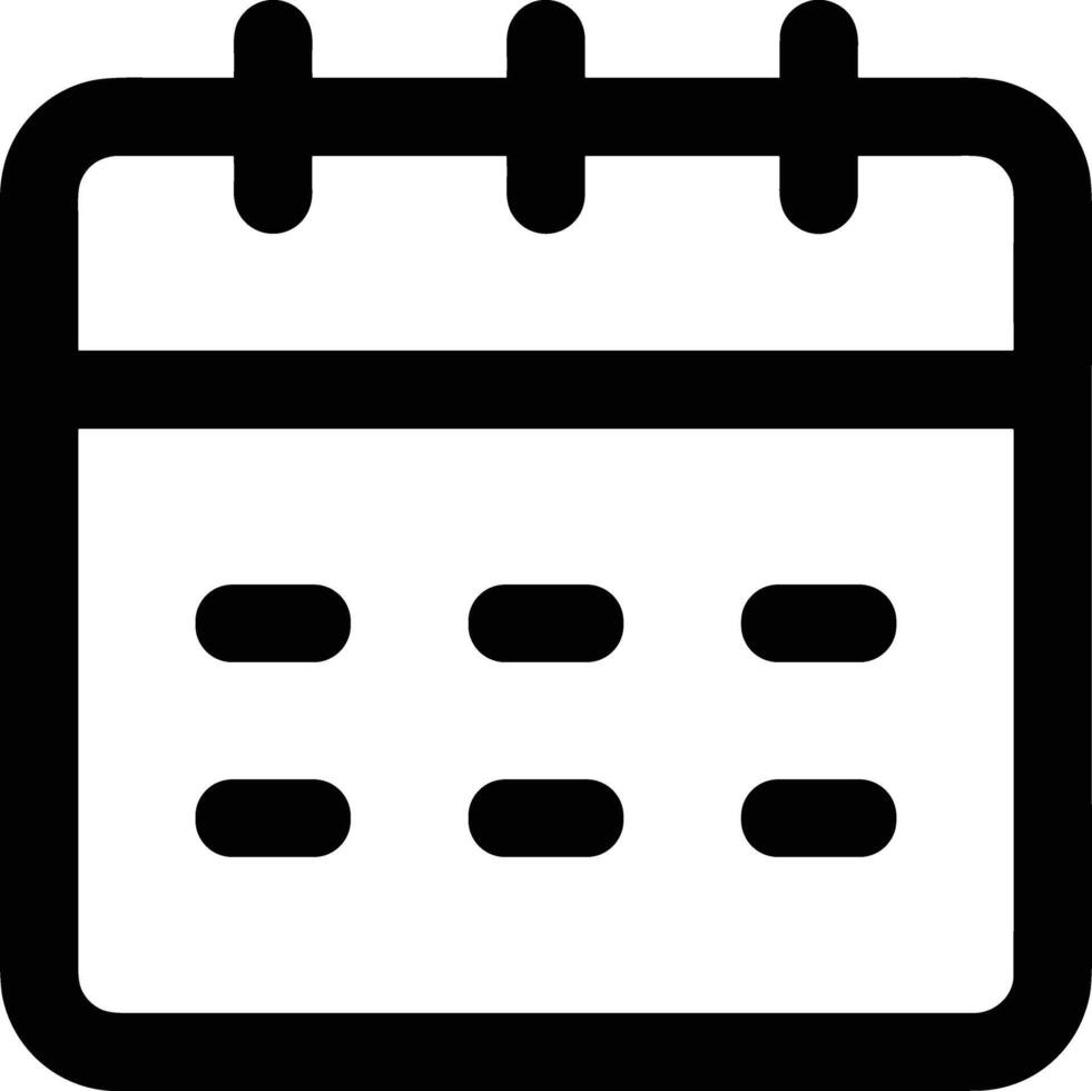 Calendar icon symbol image for schedule or appointment vector