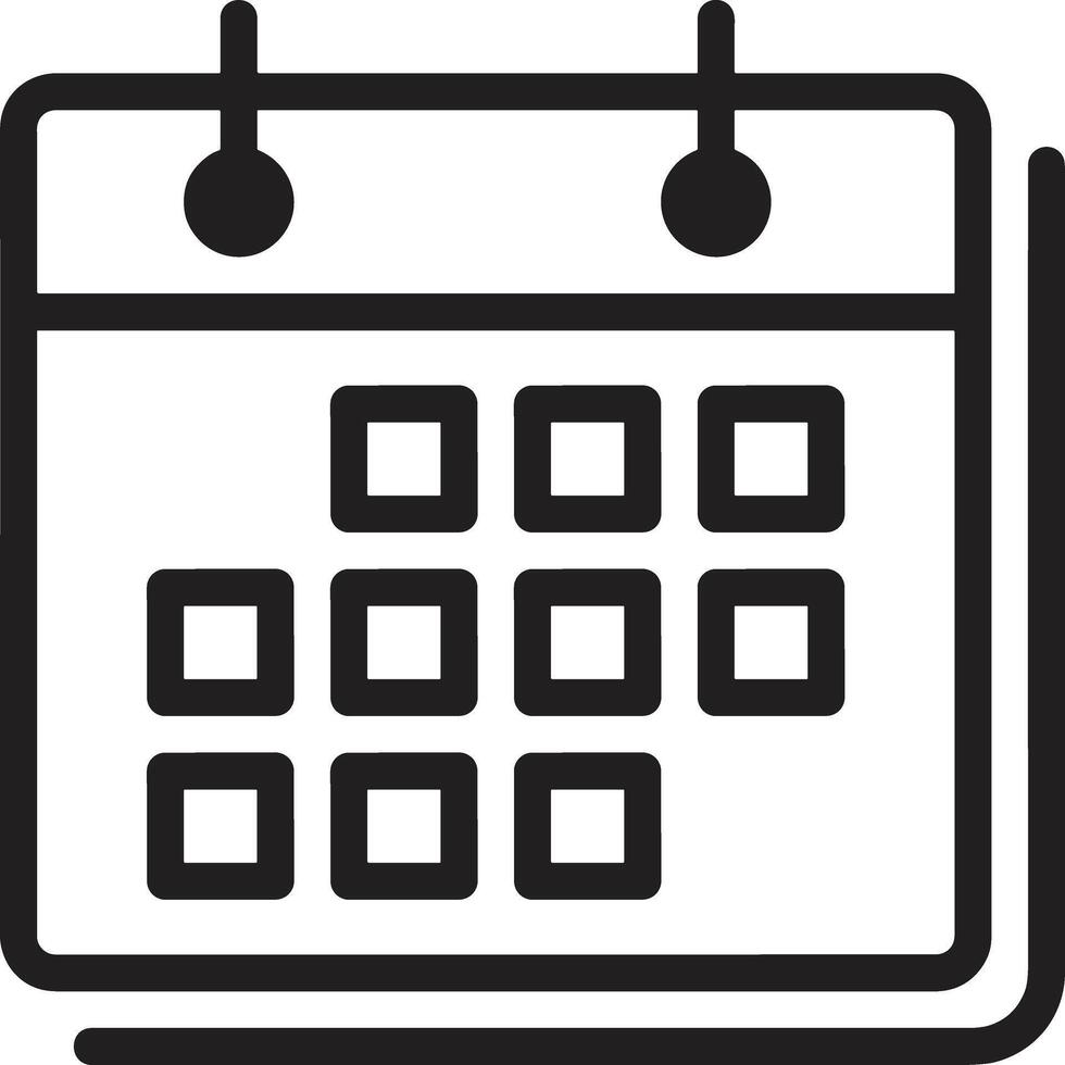 Calendar icon symbol image for schedule or appointment vector
