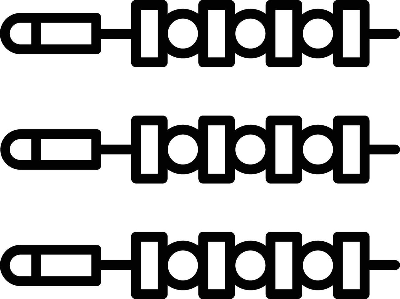 Kebab outline illustration vector