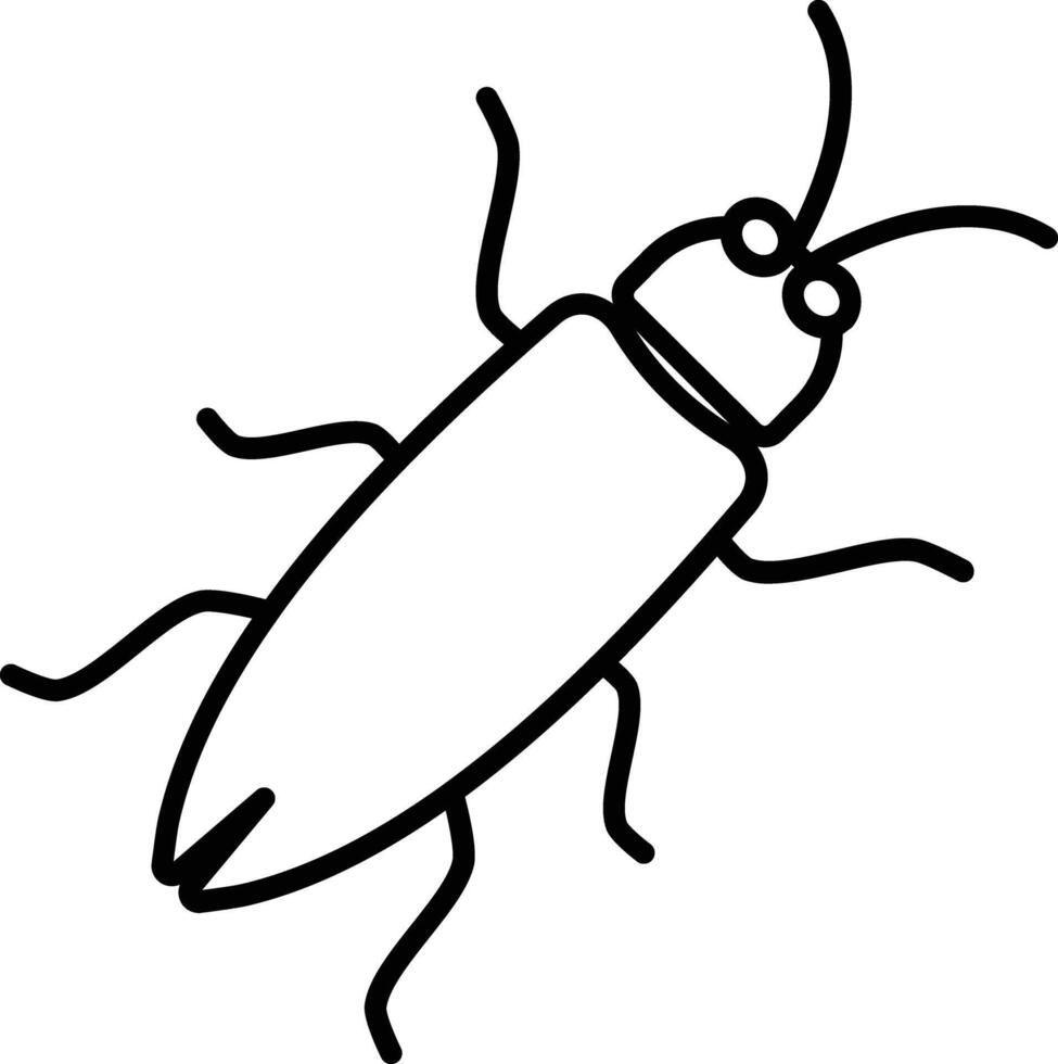 Bug outline illustration vector