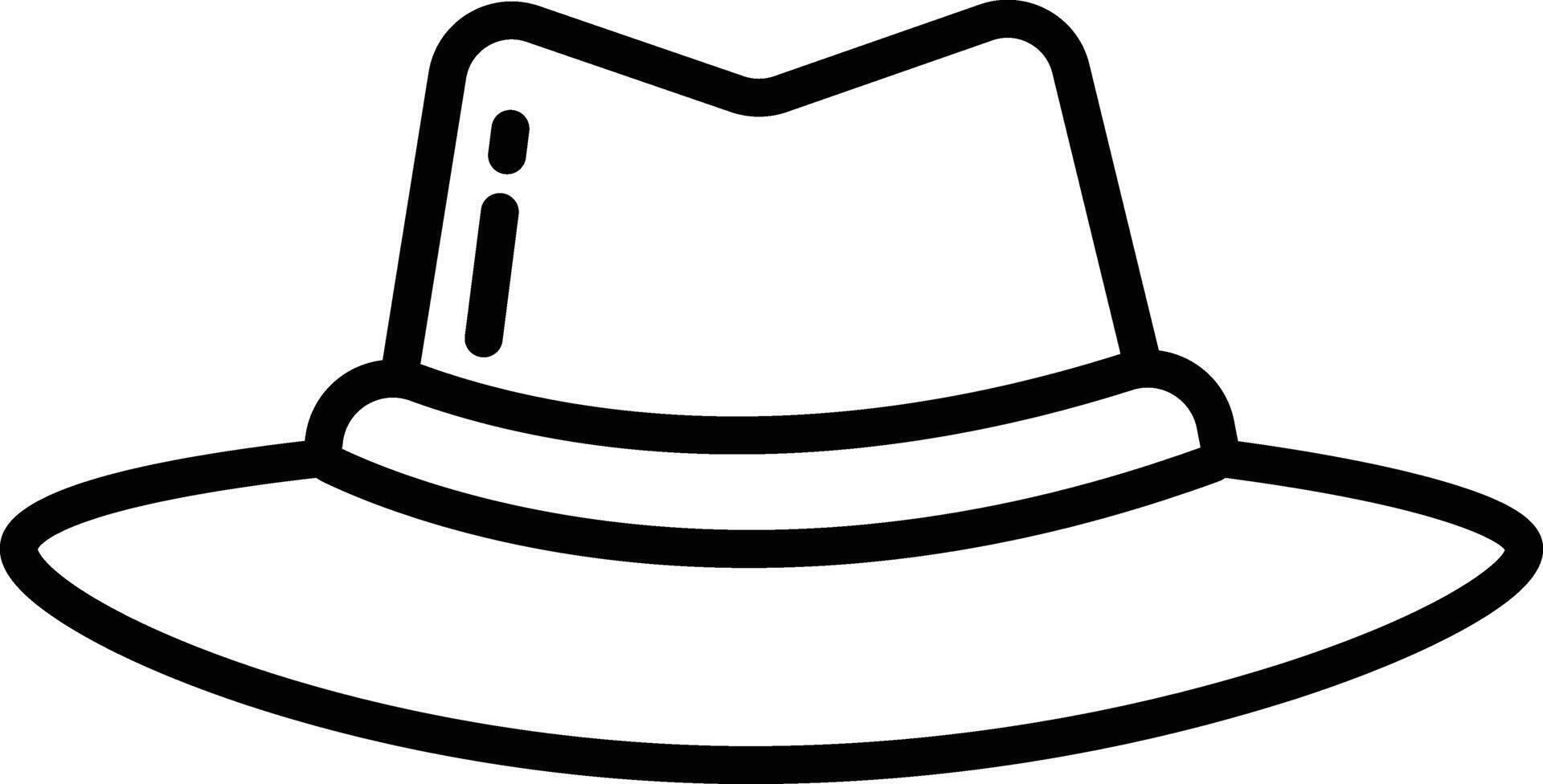 Hat outline illustration vector