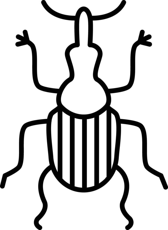 Cockroach outline illustration vector