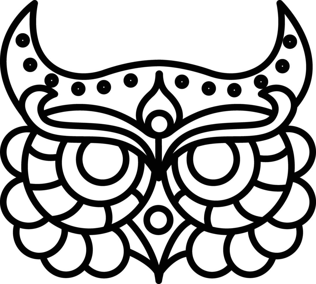 Owl outline illustration 43104332 Vector Art at Vecteezy
