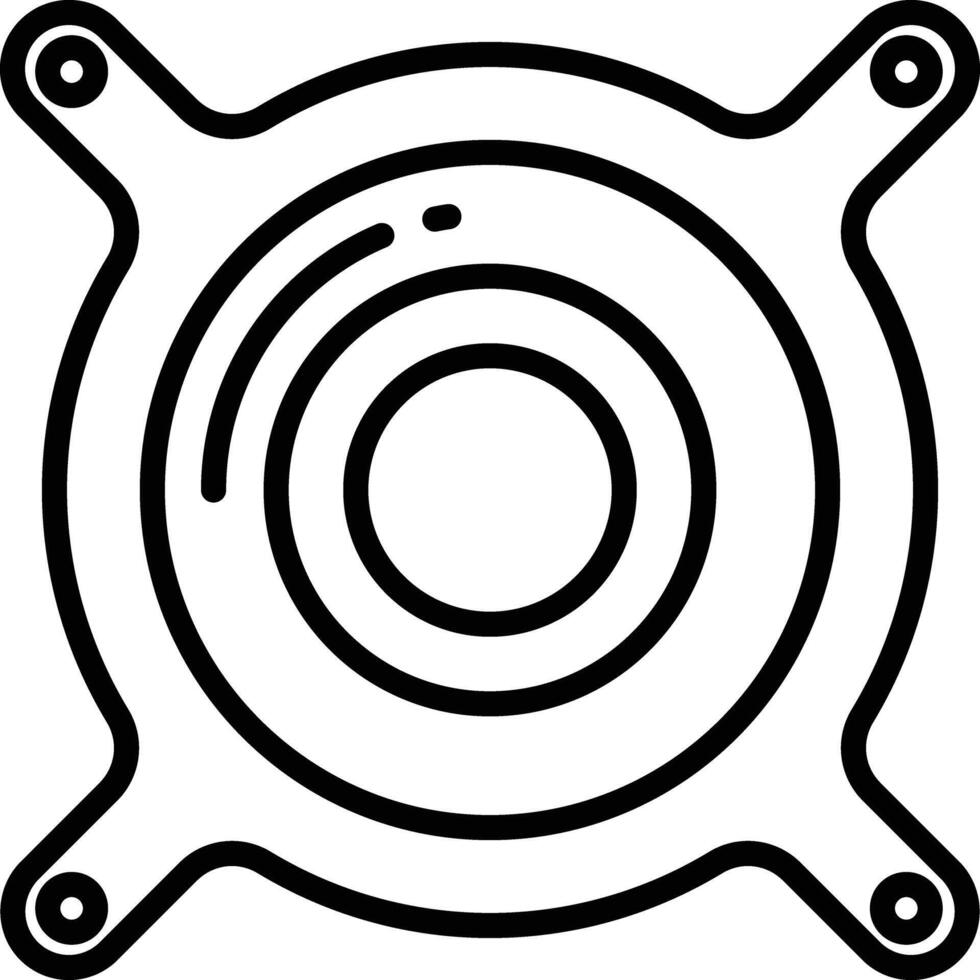 Speaker outline illustration vector