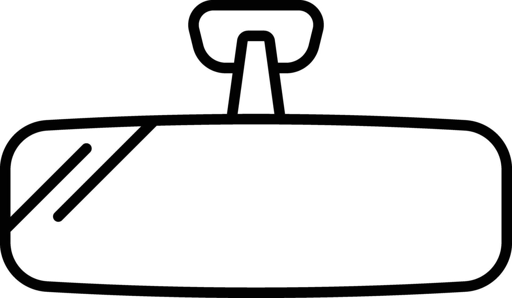 Rear view mirror outline illustration vector