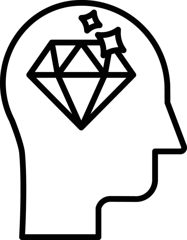 Mind outline illustration vector