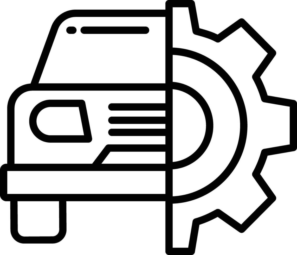 Car Setting outline illustration vector