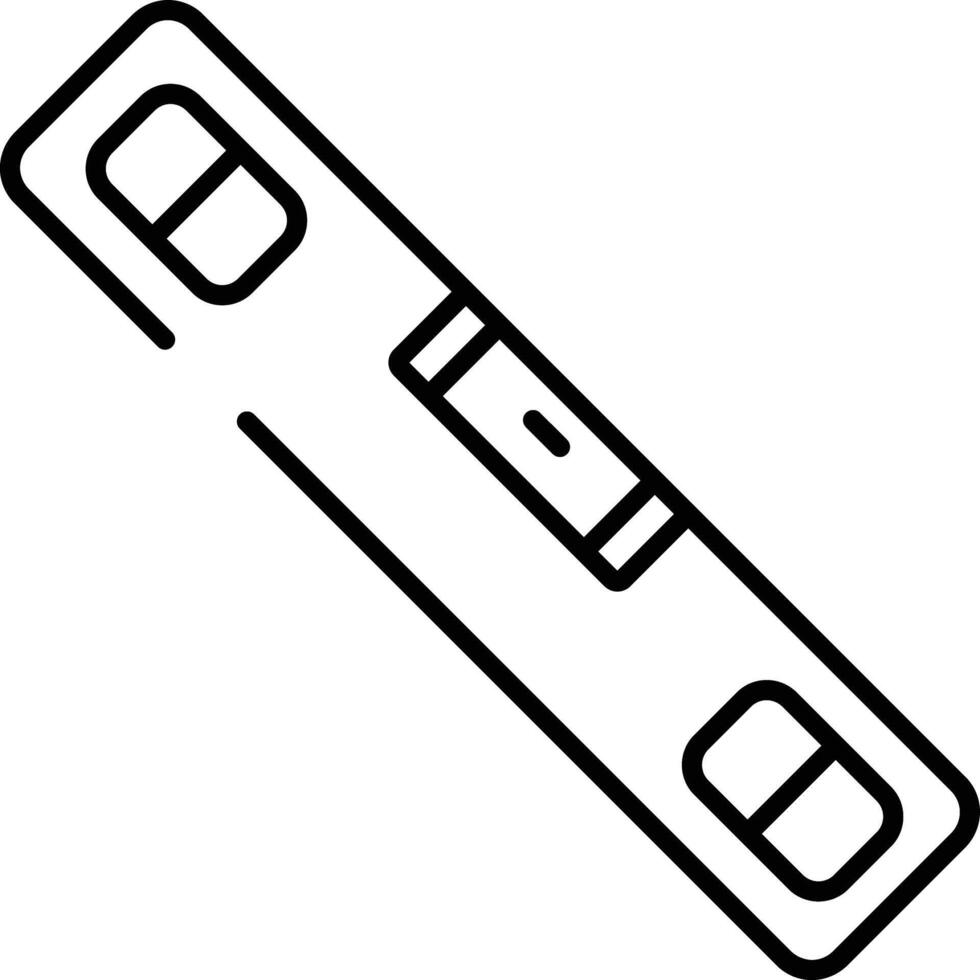 Spirit level outline illustration vector