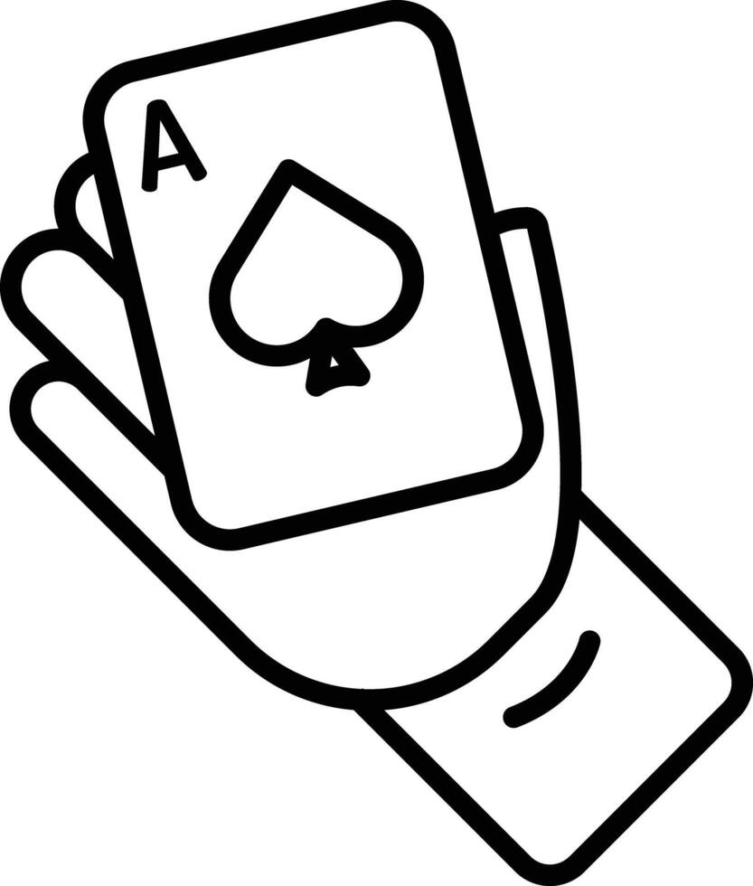 Card Game outline illustration vector