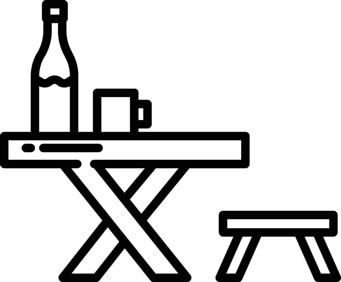 Table outline illustration vector