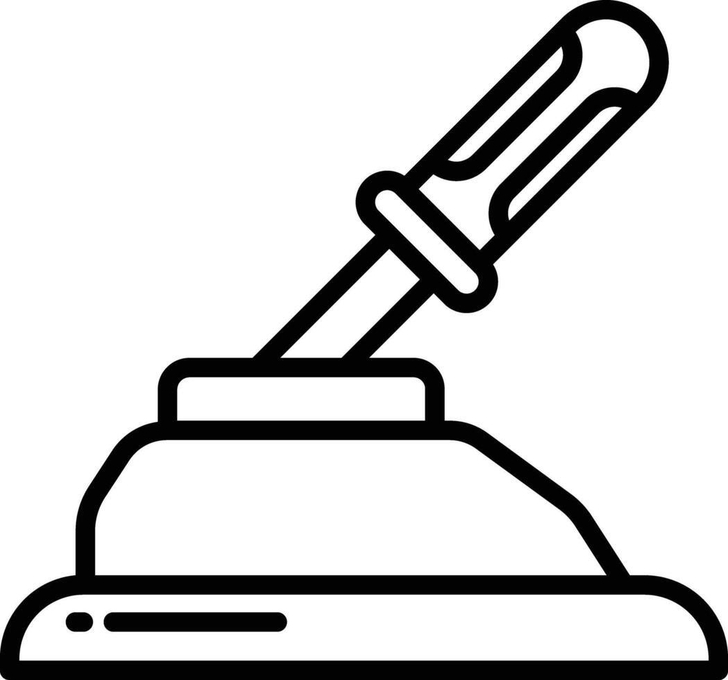 handbrake outline illustration vector