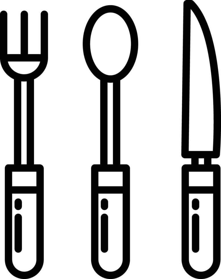 Cutlery outline illustration vector