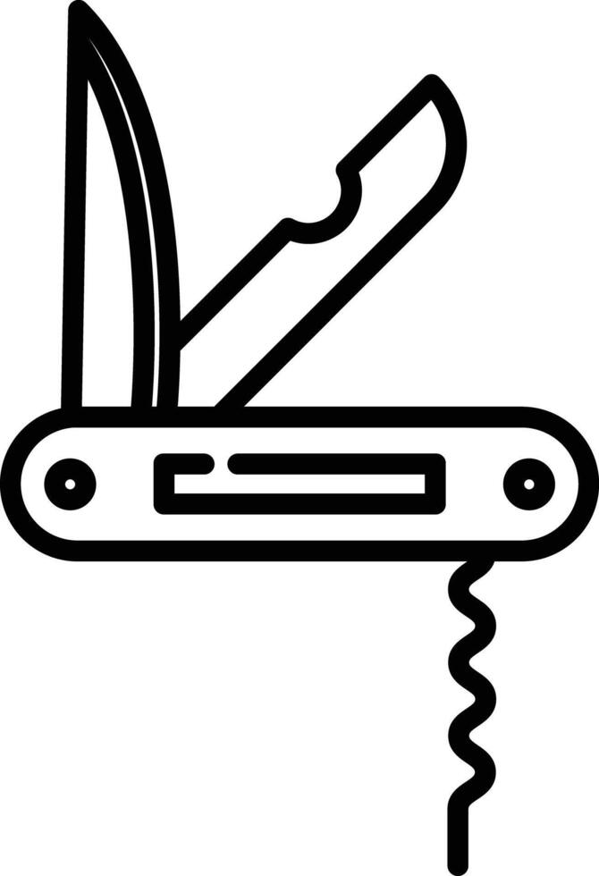 Knife outline illustration vector