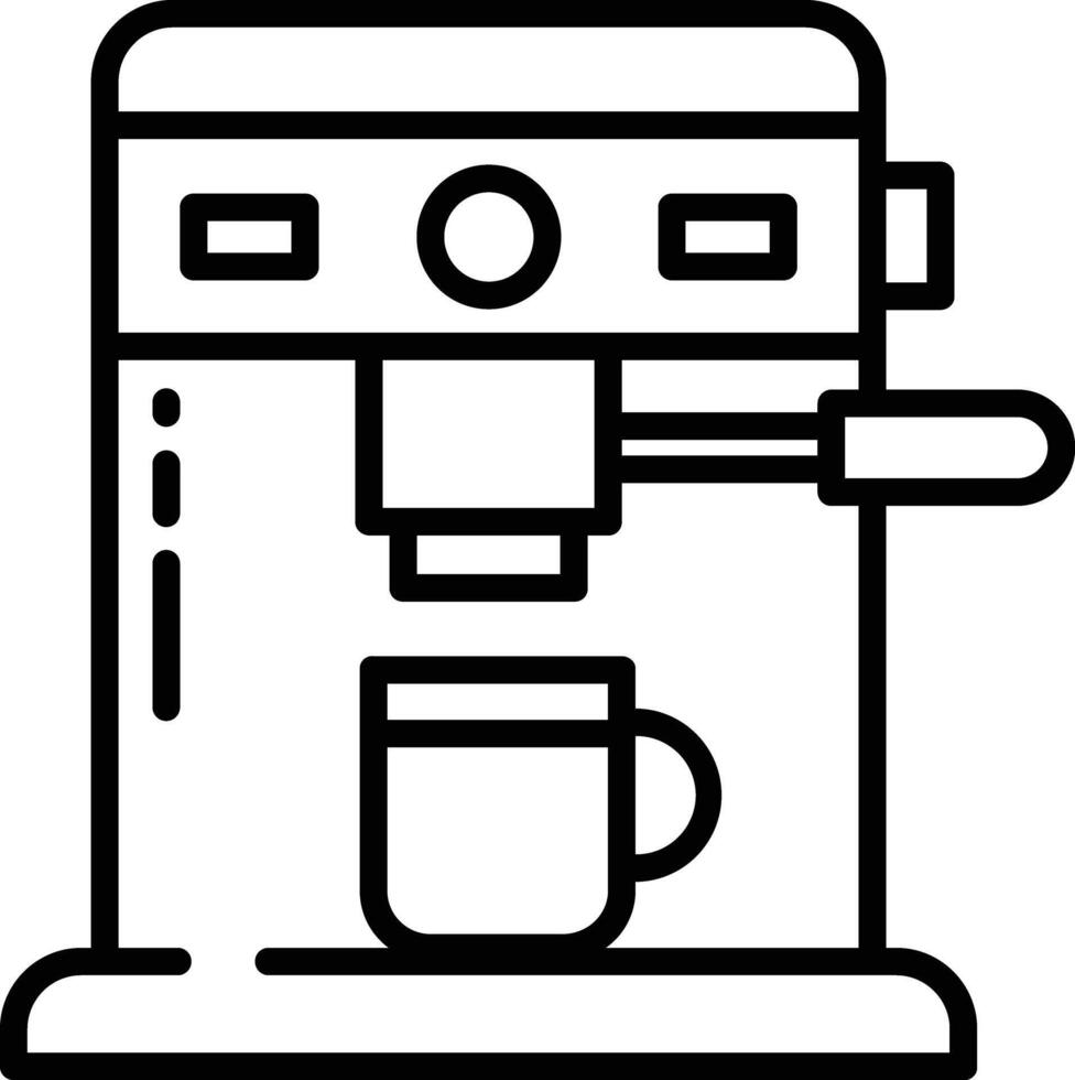 Coffee maker outline illustrations vector