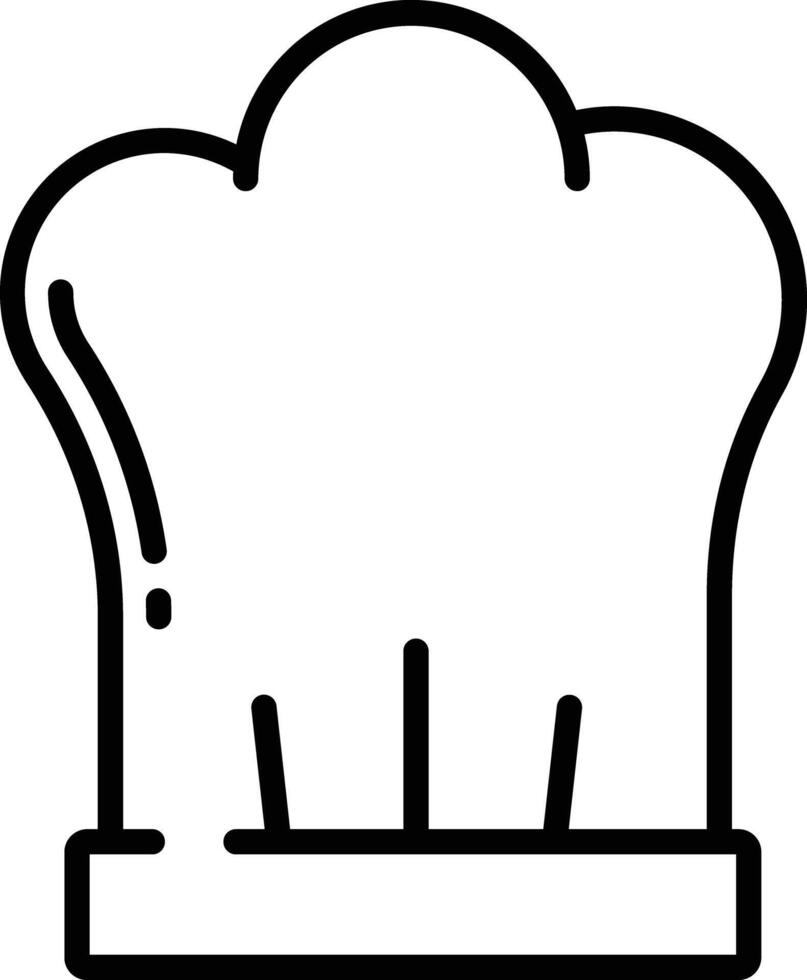 Chef hat outline illustration vector