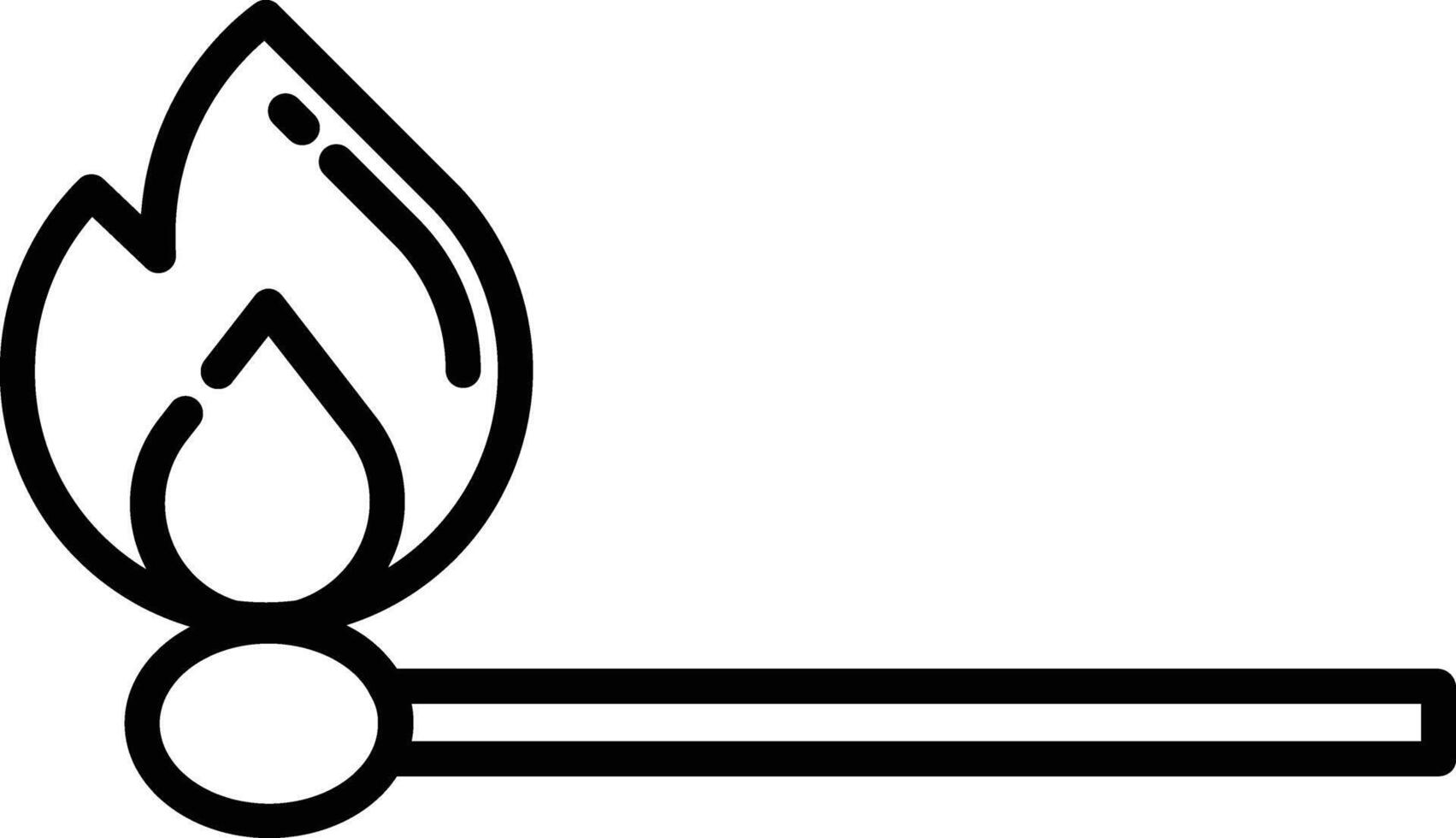 Matchstick outline illustration vector