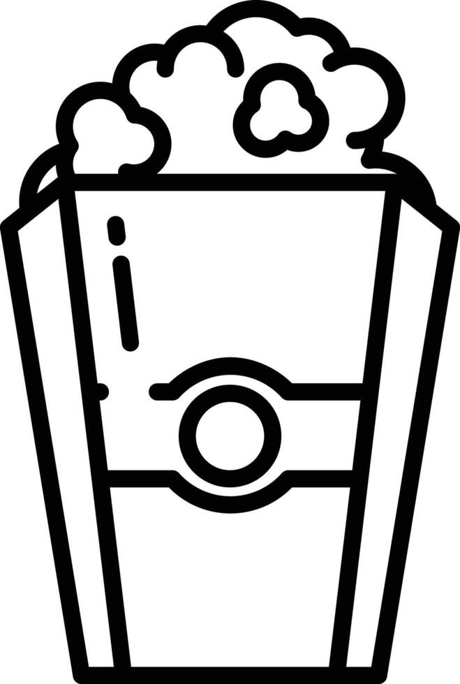 Popcorn outline illustration vector