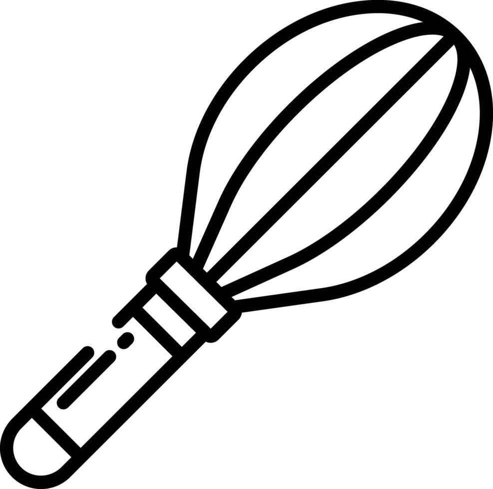 Whisk outline illustration vector