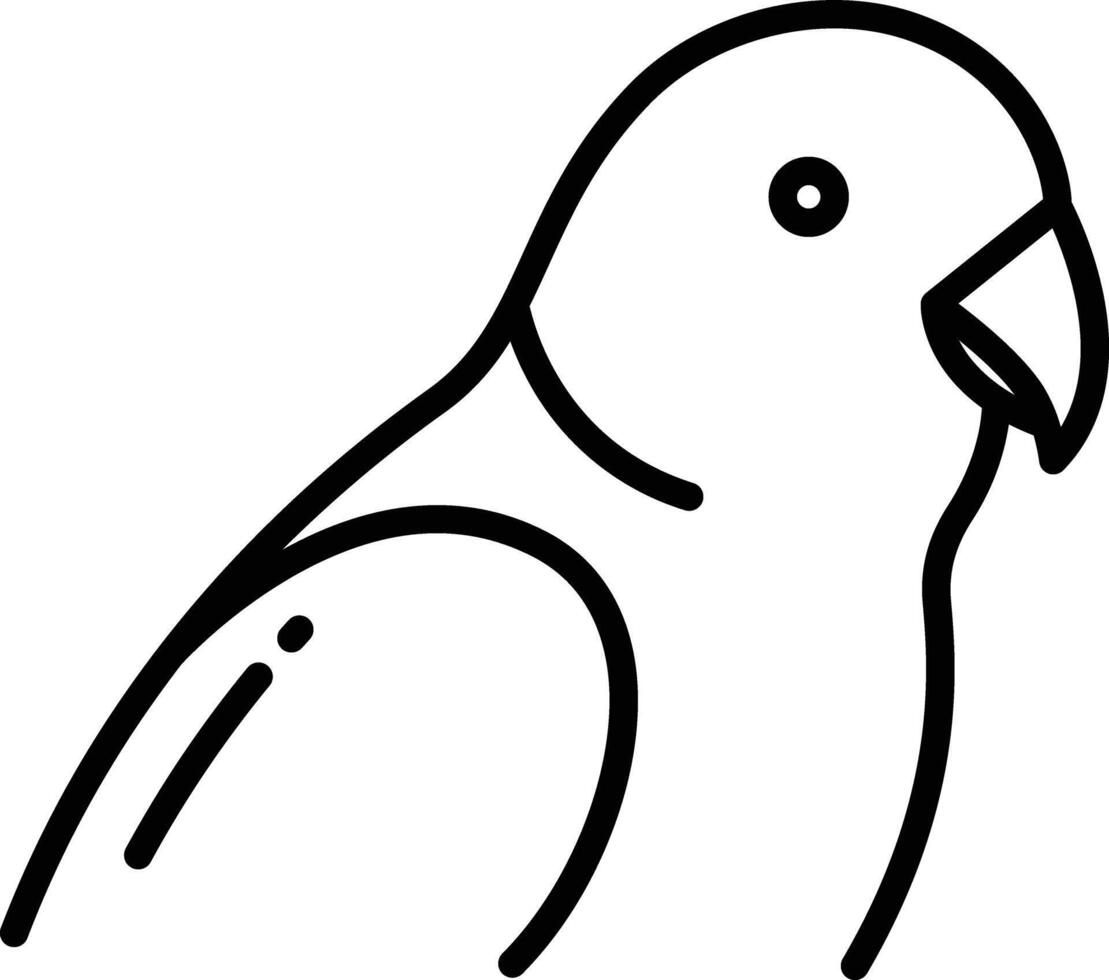 Parrot bird outline illustration vector