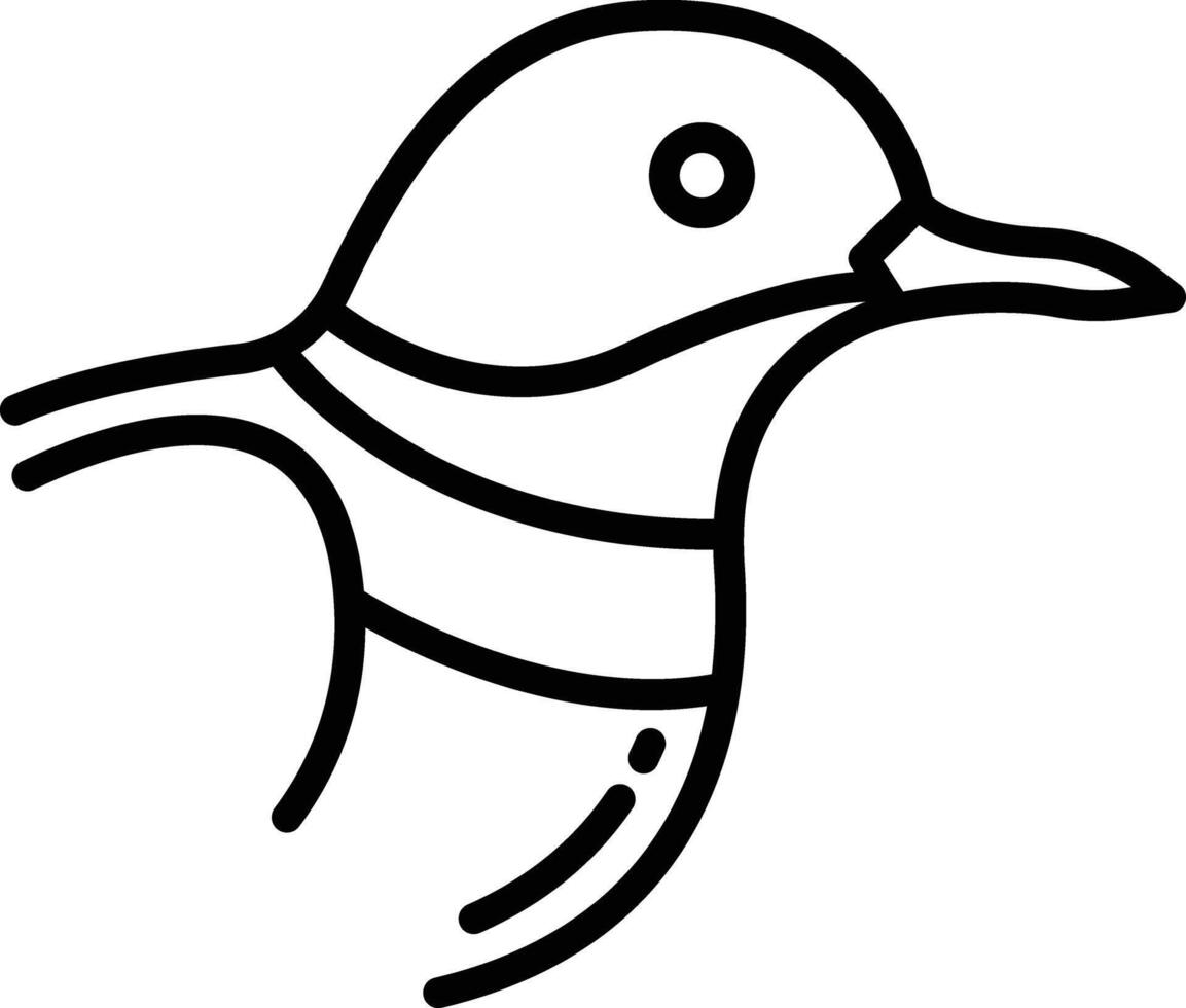 Killdeer bird outline illustration vector