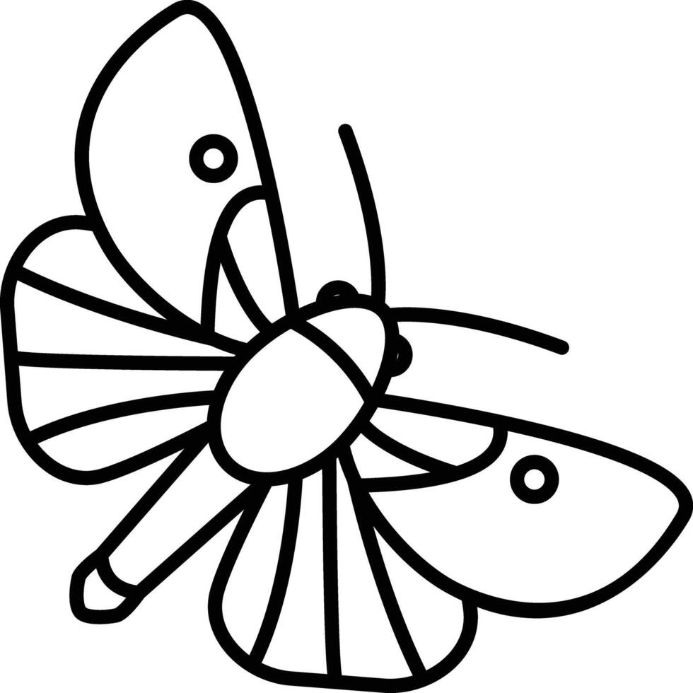 Butterfly outline illustration vector