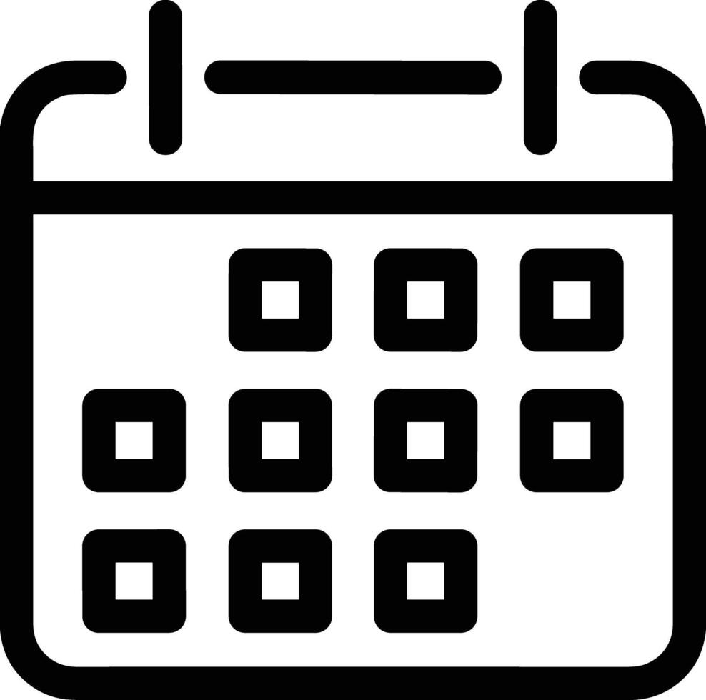 Calendar icon symbol image for schedule or appointment vector