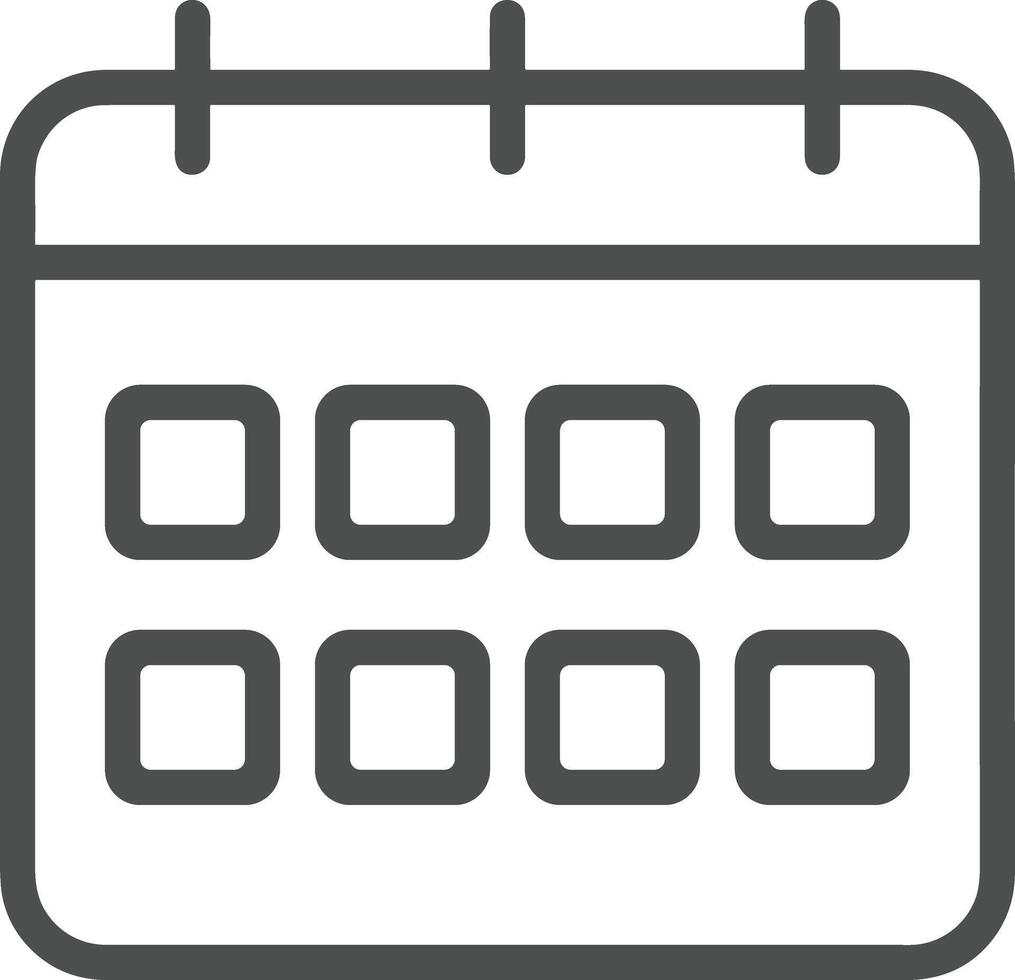 Calendar icon symbol image for schedule or appointment vector