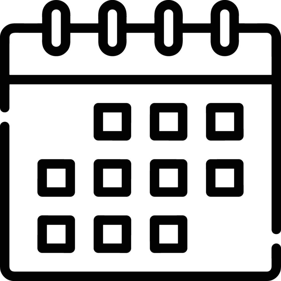 Calendar icon symbol image for schedule or appointment vector