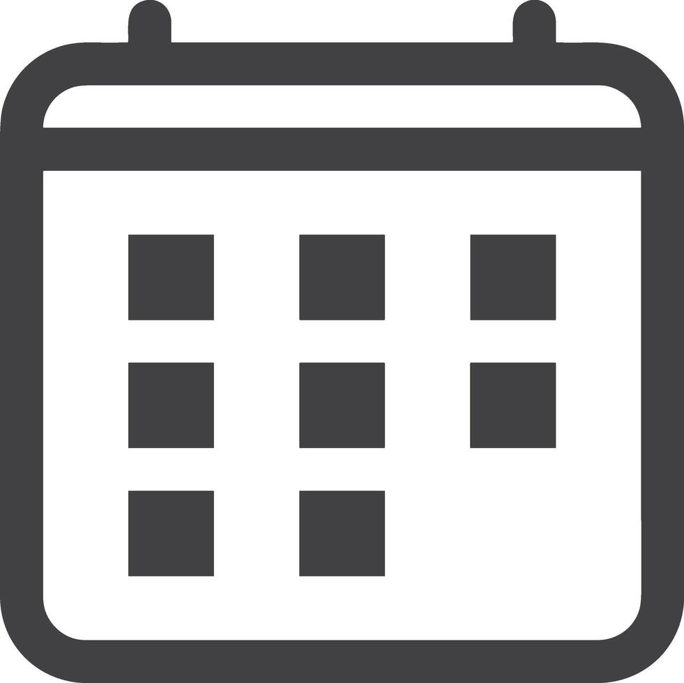 Calendar icon symbol image for schedule or appointment vector