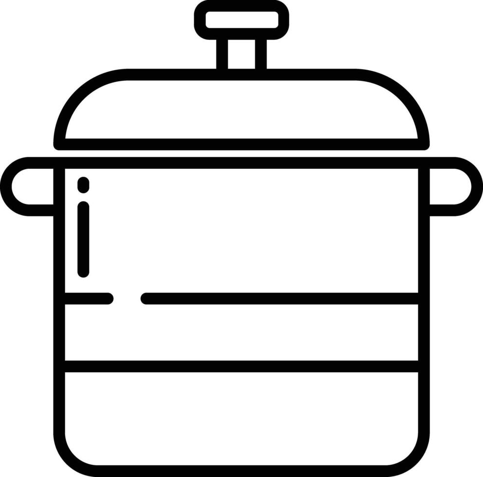 Cooker outline illustration vector