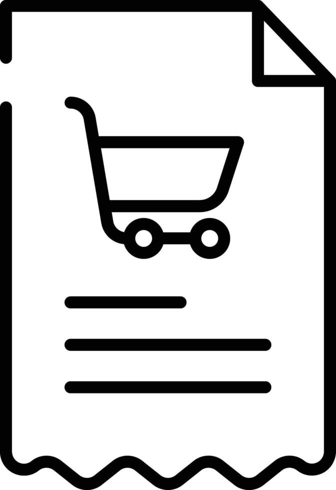 Shopping List outline illustration vector