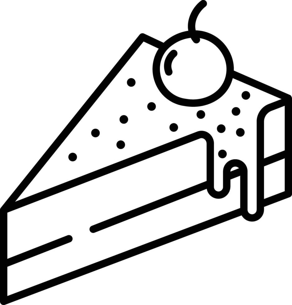 Pastry cake outline illustration vector